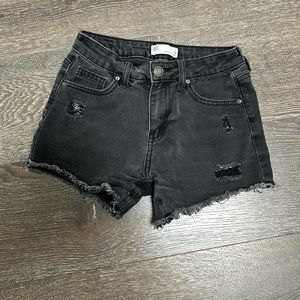 Black jean shorts from Tilleys girls 10
